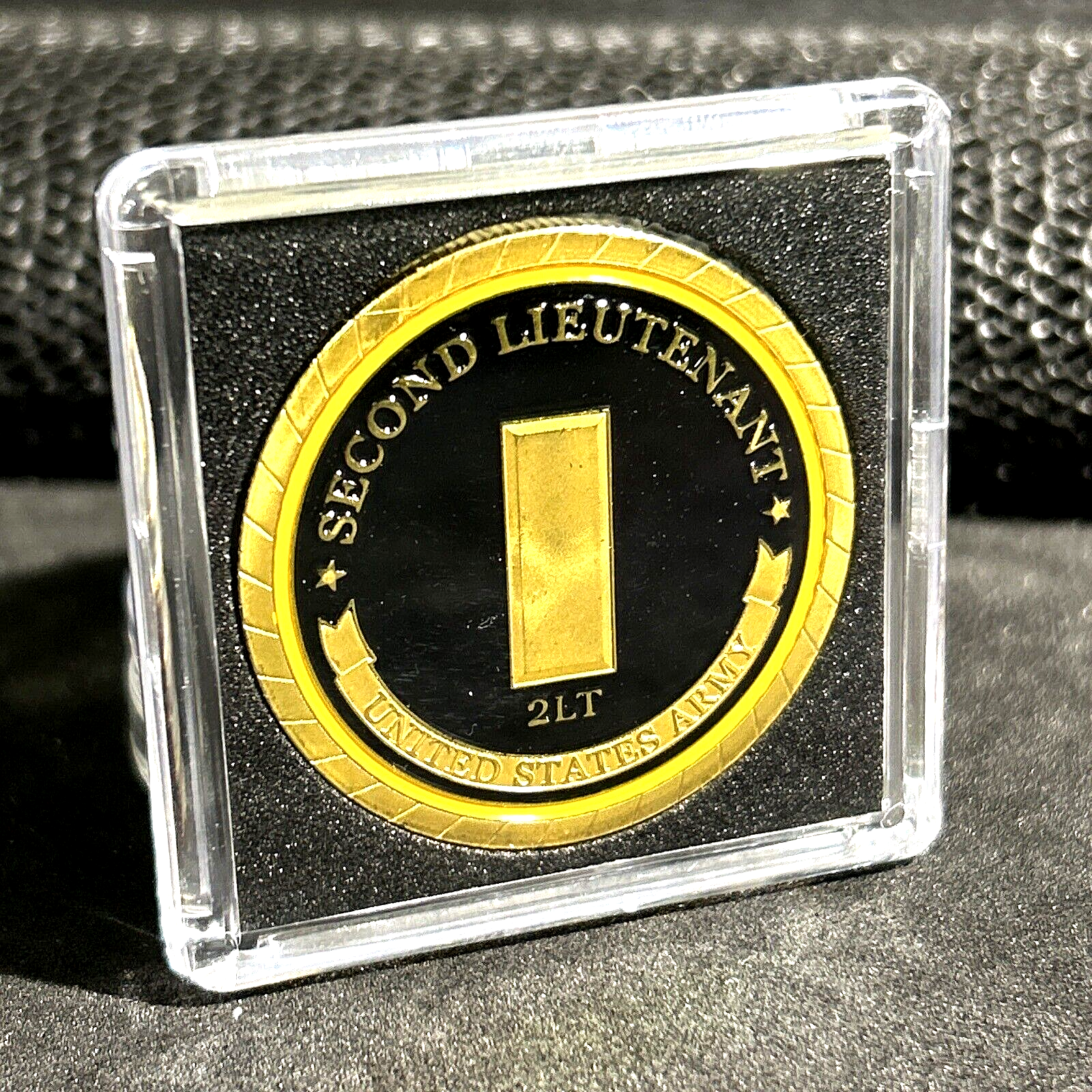 US ARMY SECOND (2ND) LIEUTENANT Challenge Coin with case-SHIPS WITIN 24 HRS!