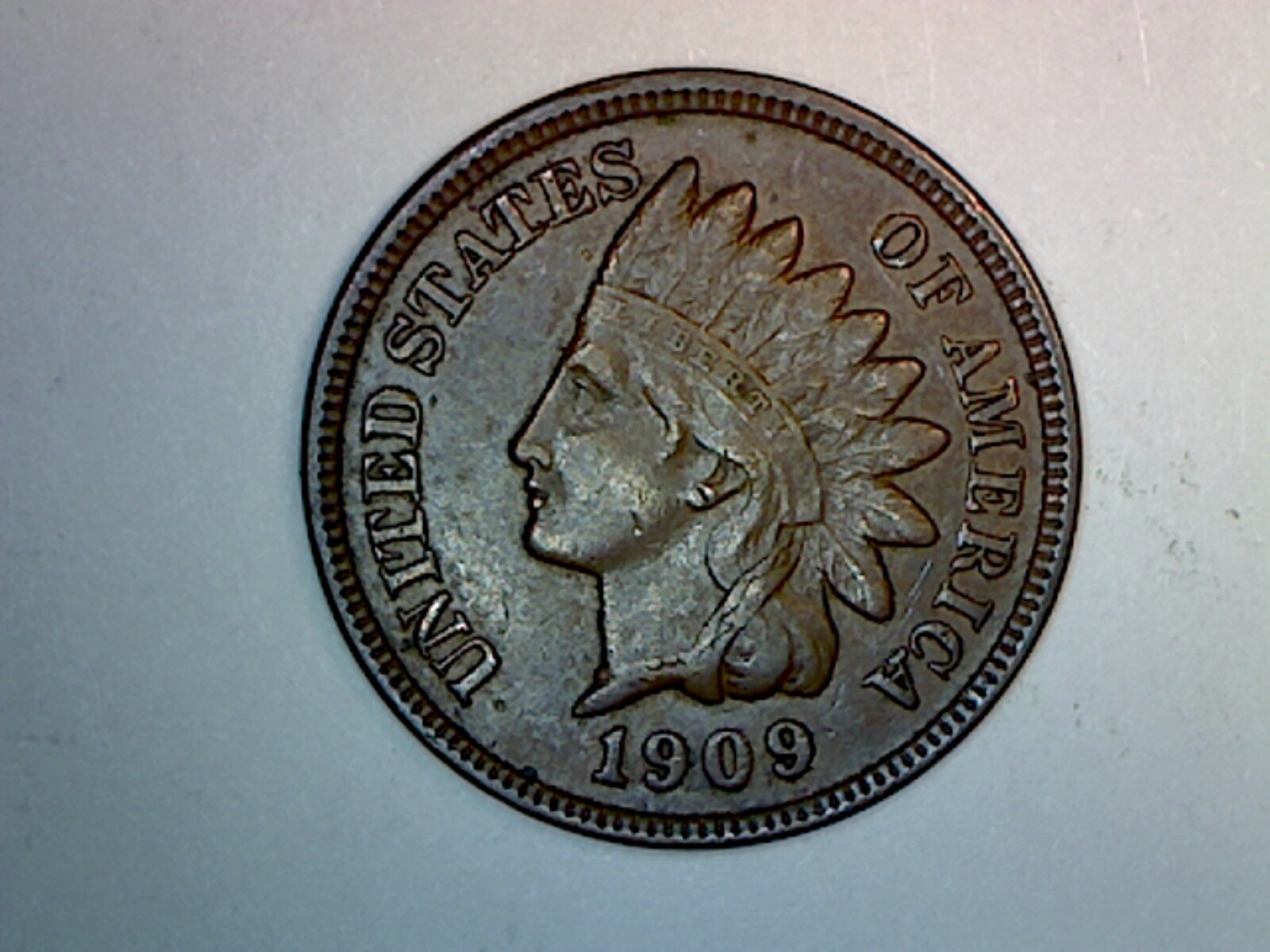 1909 INDIAN CENT XF CONDITION