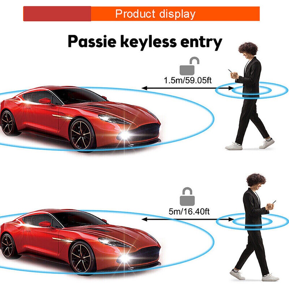 Car Smart Keyless Entry Engine Start Stop Alarm System Push Button Remote Auto
