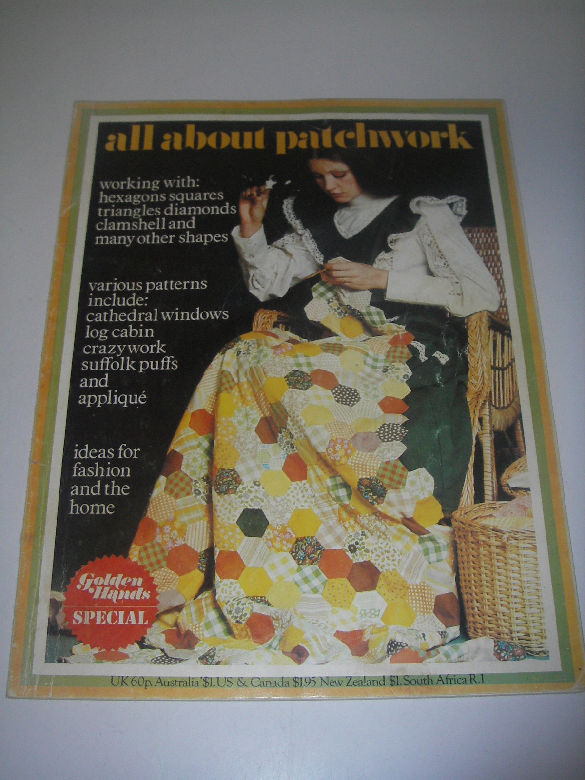 CRAFT Book 1973 All About Patchwork/Marshall Cavendish instruction/ideas/pattern