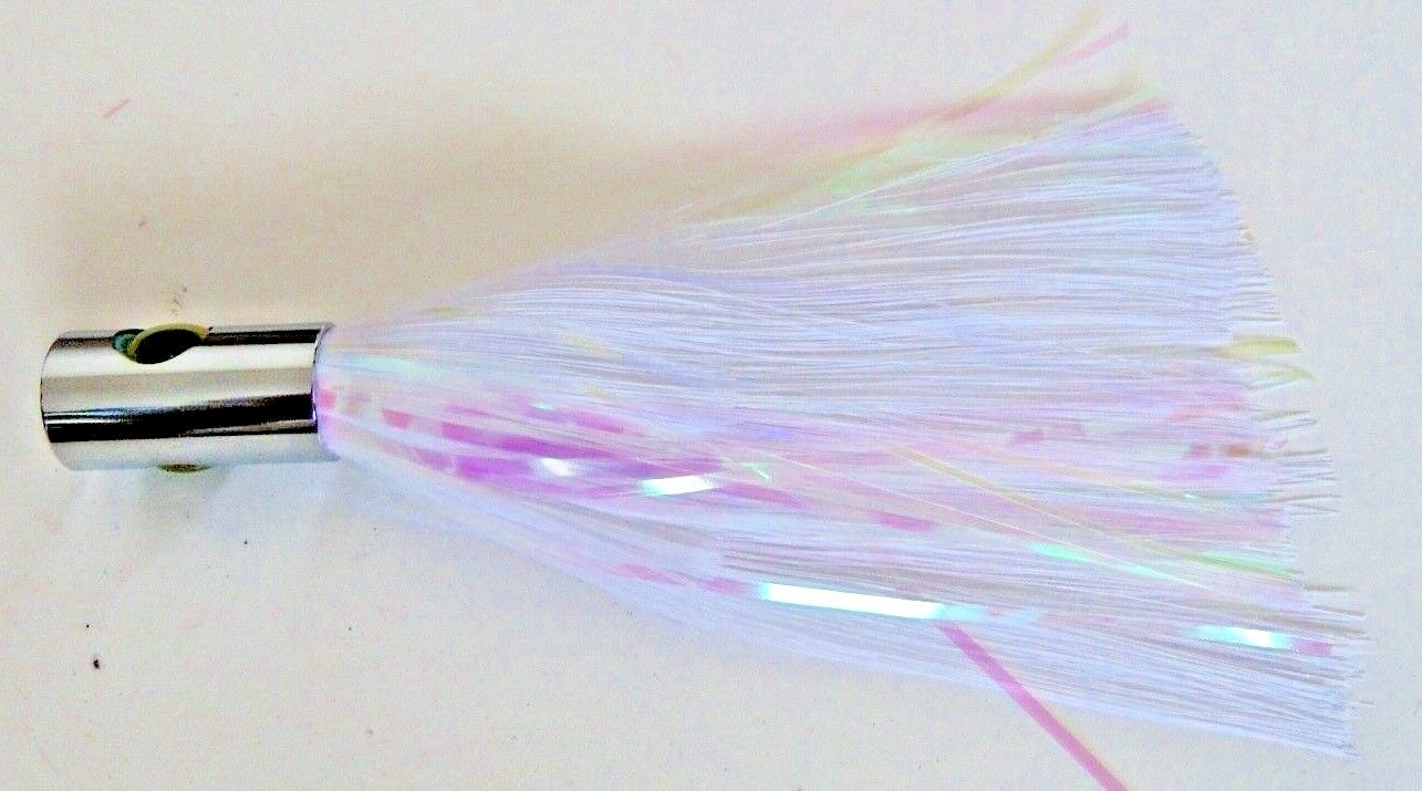 White Flash Islander Ilander Styl Trolling Lure Skirt Bait MAHI WAHOO MARLIN ONO