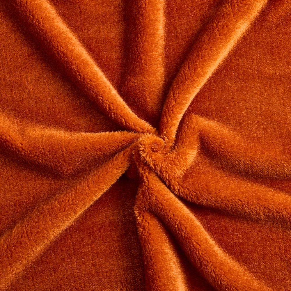 Folding Sofa Bed, Plush Orange Futon Mattress, High Density Foam
