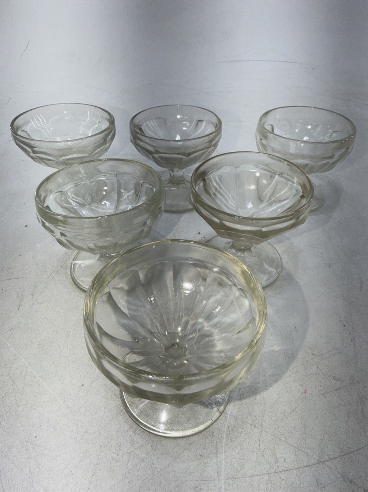 A Lot Of 6 Sherbert Ice Cream Glass