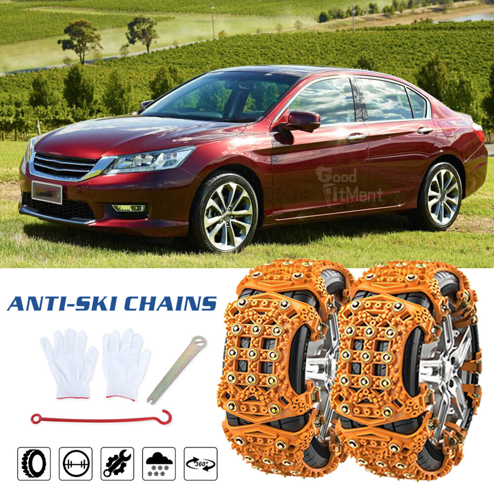 6X Car Wheel Tire Snow Chains Anti-Skid Adjustable Emergency For Honda Accord US
