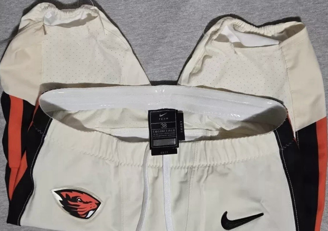2023 Nike Oregon State Beavers PE Game Worn CREAM Football Pants Various Sizes