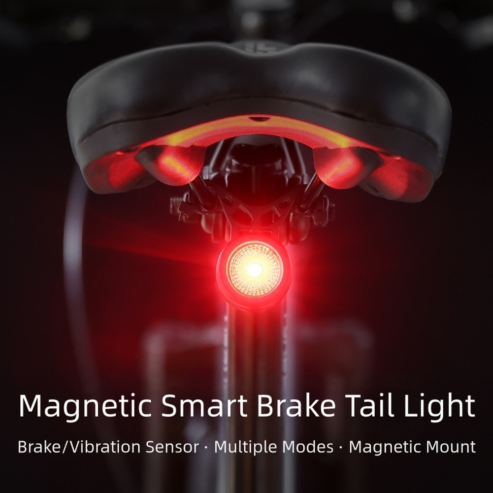 Bike Tail Light Magnetic Mount with Smart Brake Sensor Five Mode Lighting IP55