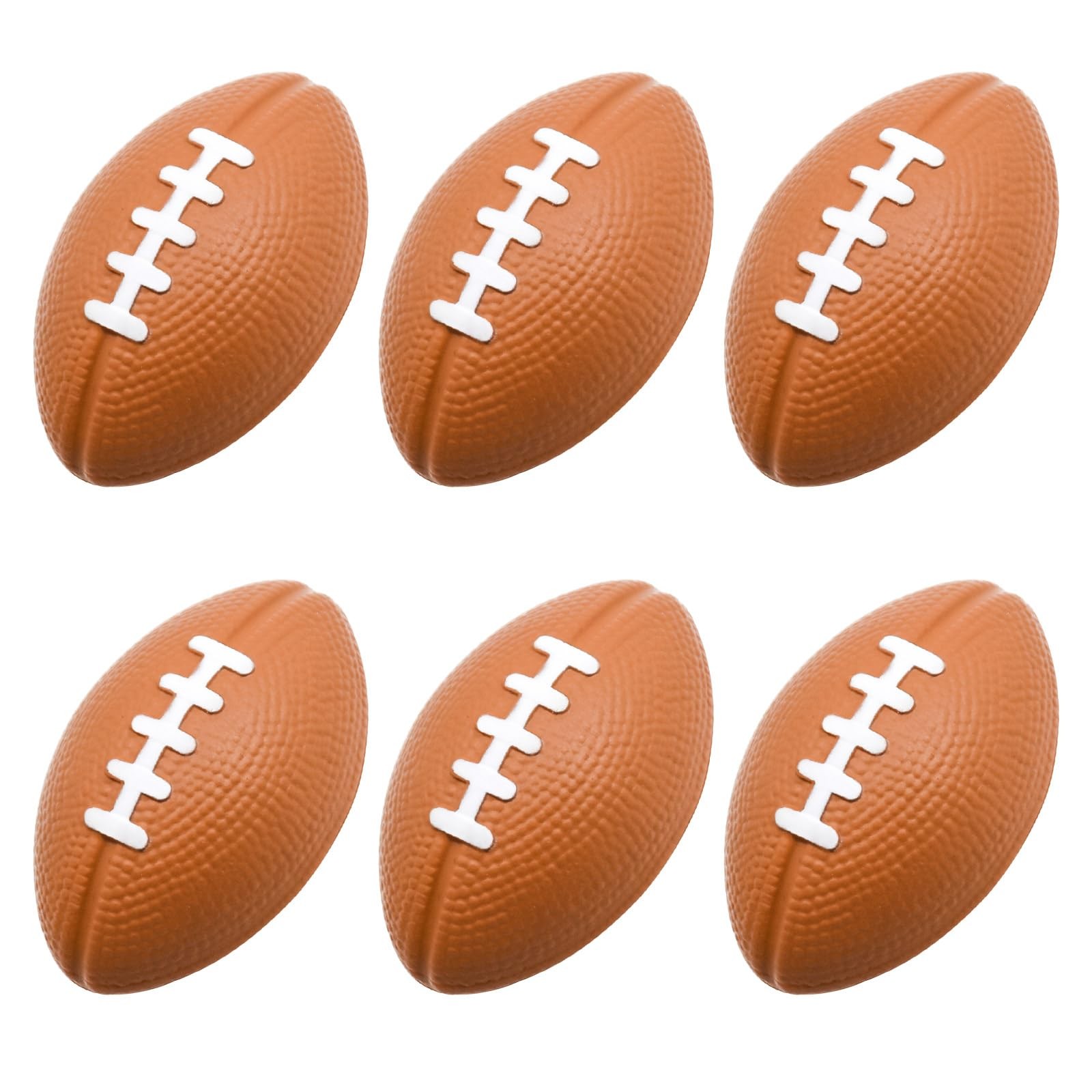 MIDELONG Mini Foam Footballs Stress Ball, (2.2 x 1.4 inches), Brown