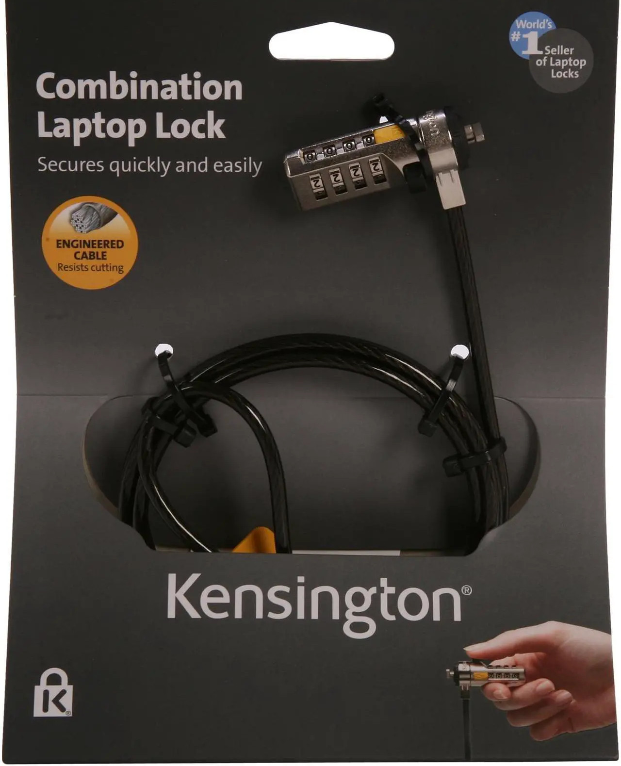 Kensington ComboSaver Combination Laptop Notebook Security Cable Lock K64561US
