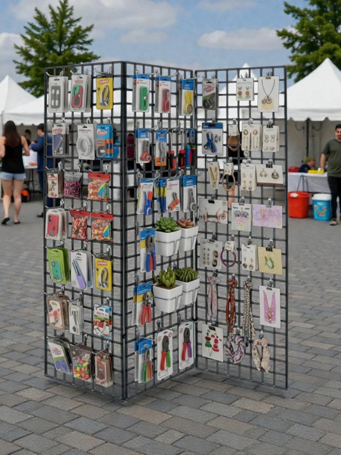 - Commercial Grade Gridwall Art Display Panels - Z Unit Includes Three 2' X 6'