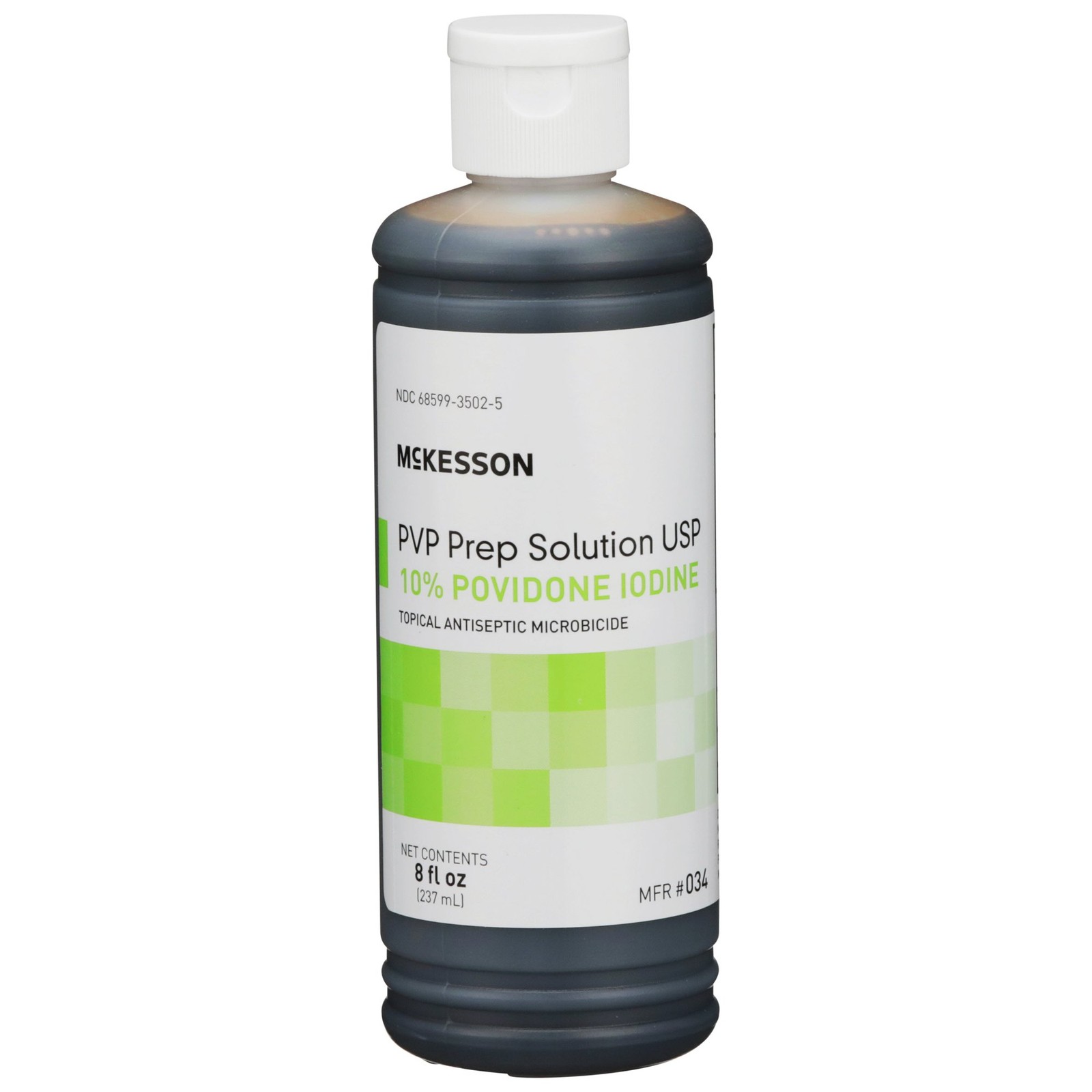 McKesson PVP Prep Solution 10% Povidone-Iodine 8 oz. Flip-Top Bottle 24 Ct 034