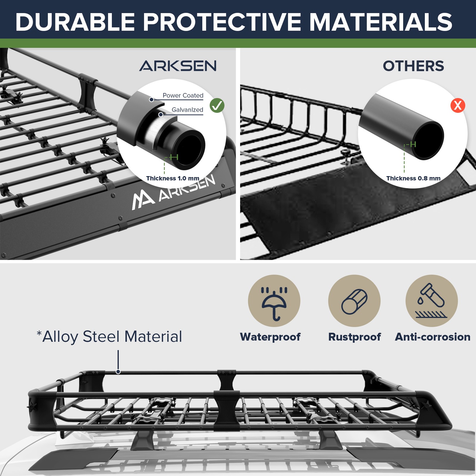64/82 Inch Universal Roof Rack with Different Sets