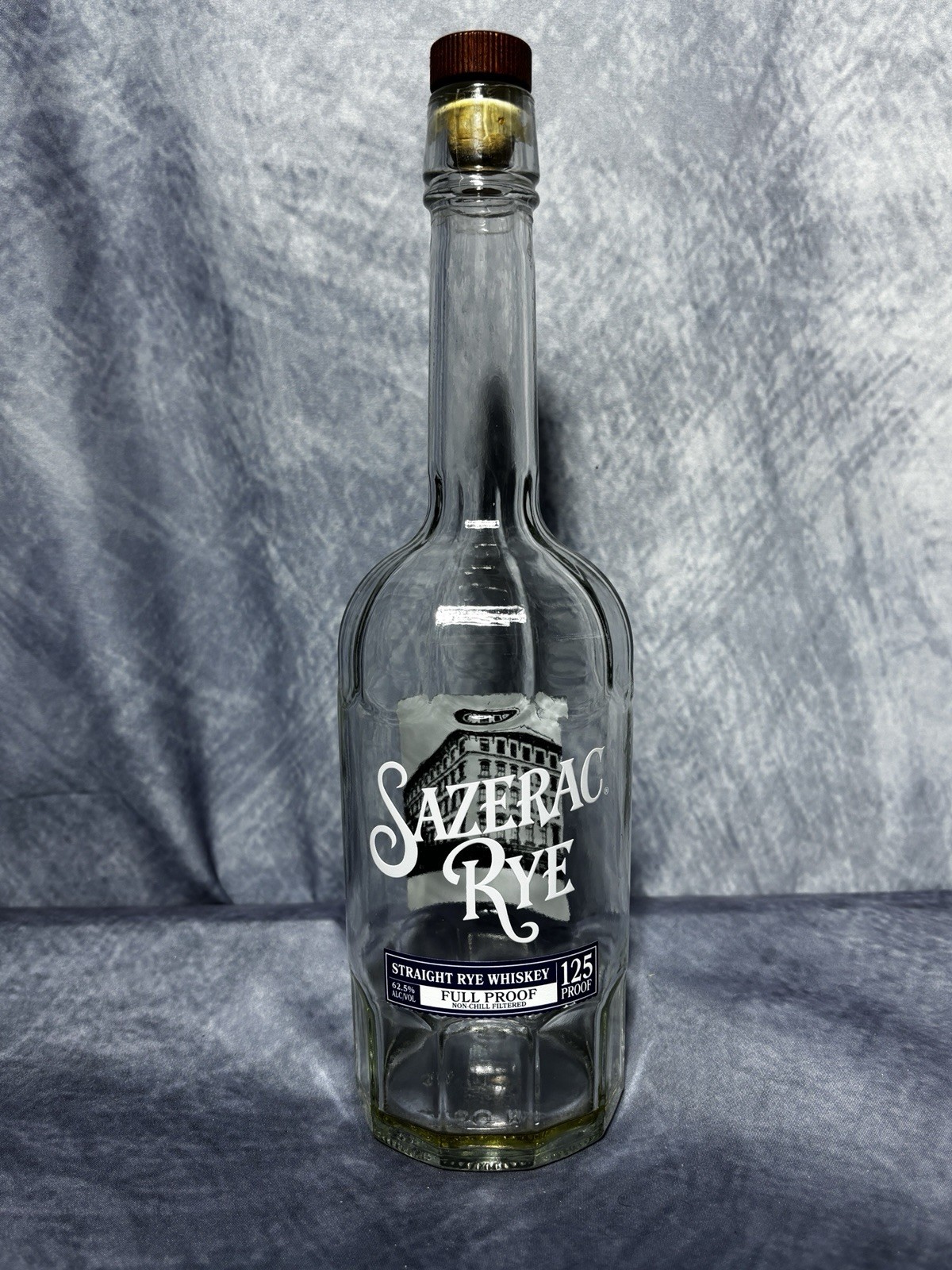 Sazerac Rye Full Proof 125 Proof Rye Whiskey Empty Bottle Decanter