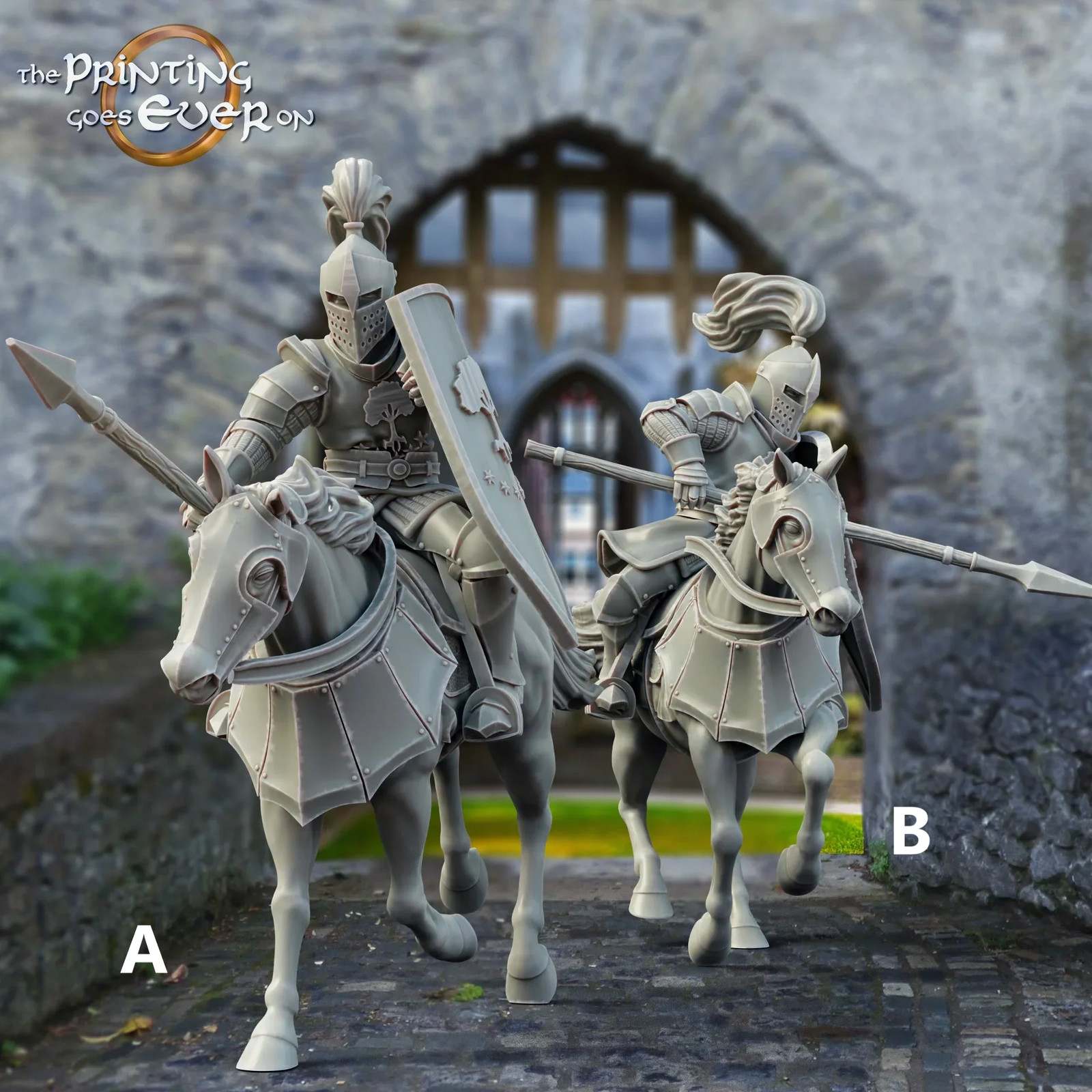Gonthan Knights (Set of 2) - 28-32mm Soldiers of - Resin Tabletop Miniatures