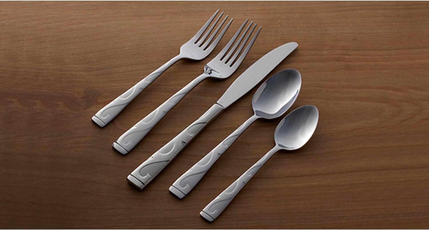 Oneida B340045B Tuscany 45-Piece Flatware Set, Service for 8