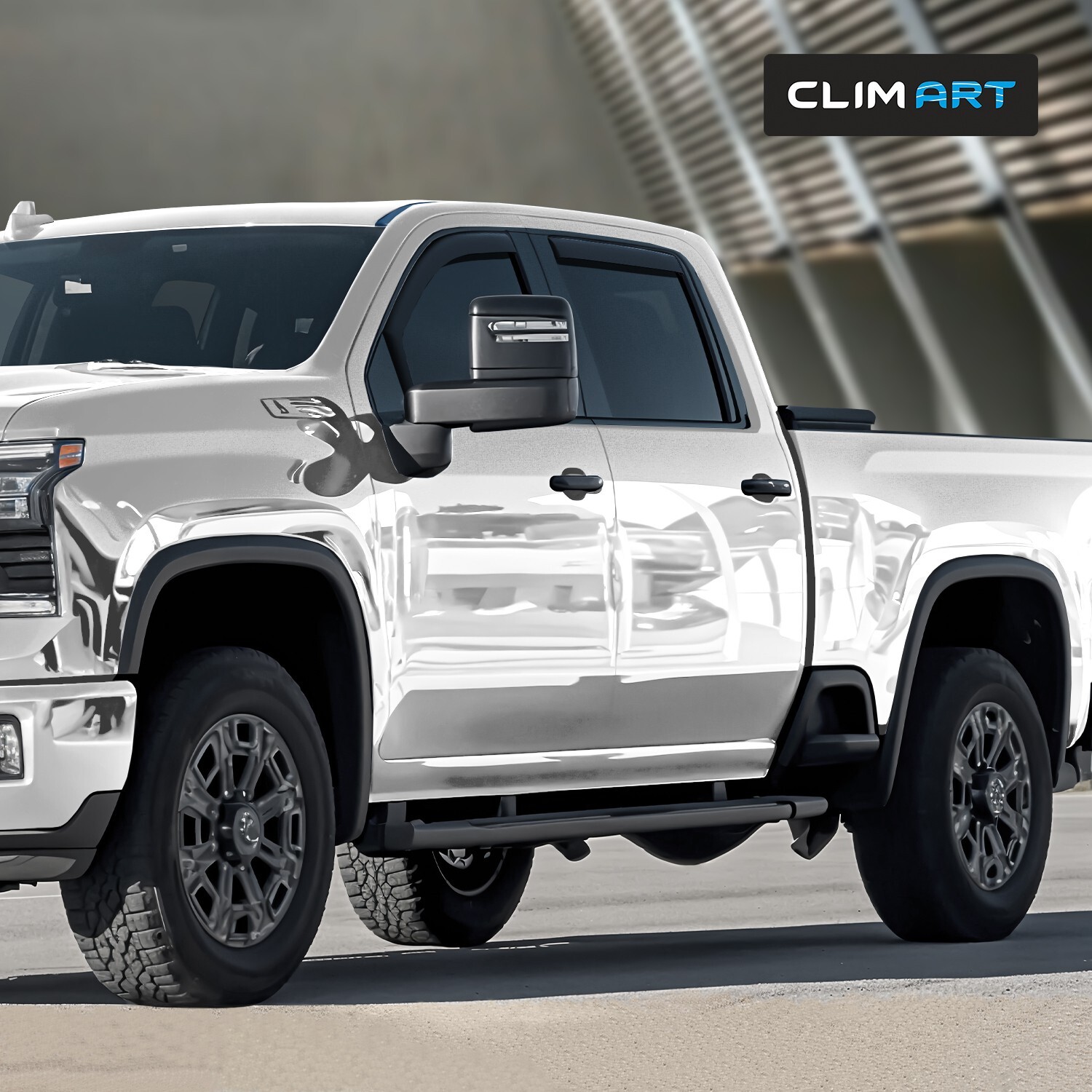 Side Window Deflectors Rain Guards for 20-25 Chevy Silverado Crew Cab 2500/3500