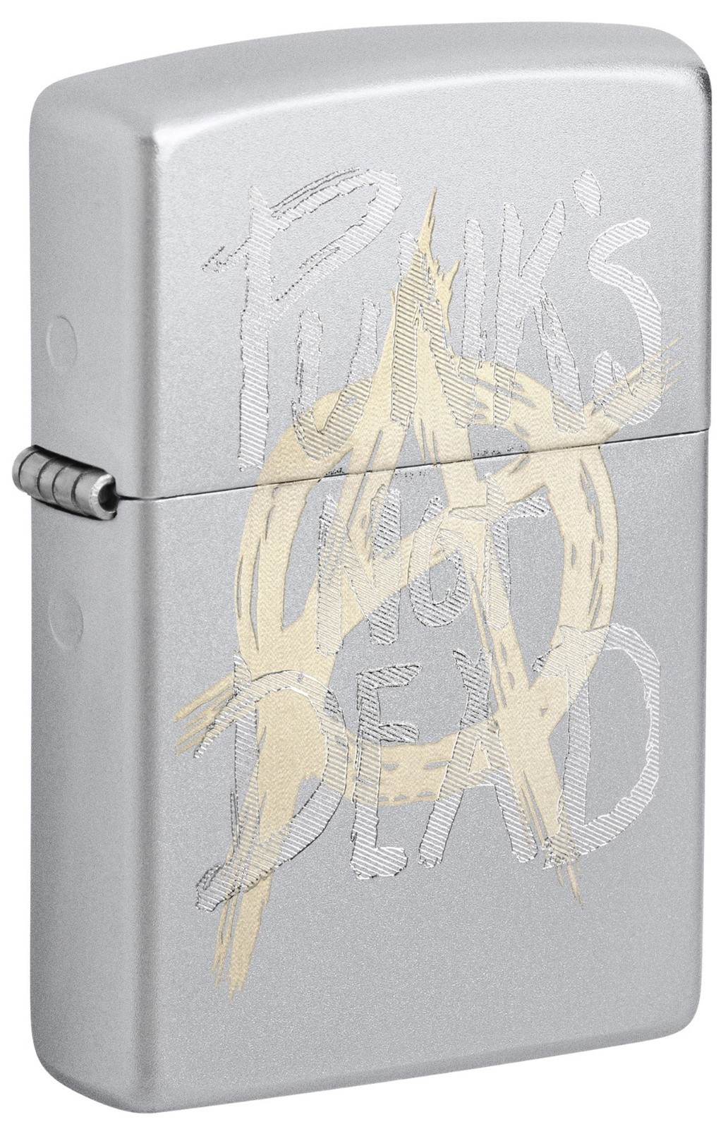 Zippo Punk's not Dead Satin Chrome Laser Engraved 48876