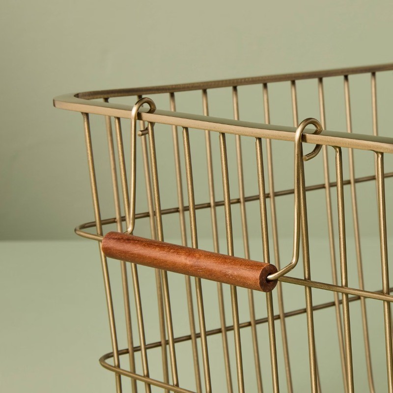 Pantry Brass Wire Storage Basket