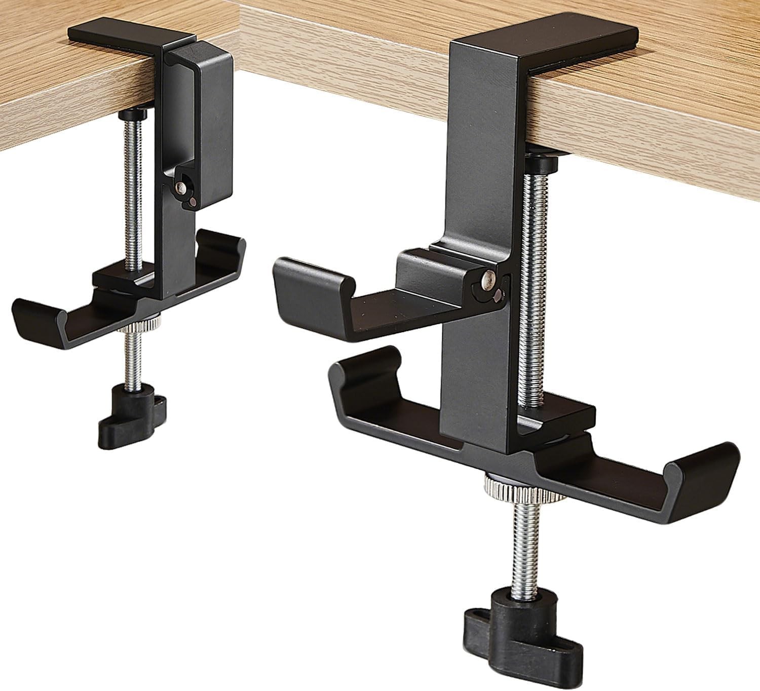 JAKO Headphone Stand for Desk, 3 Hooks Aluminum Alloy One Size, Black