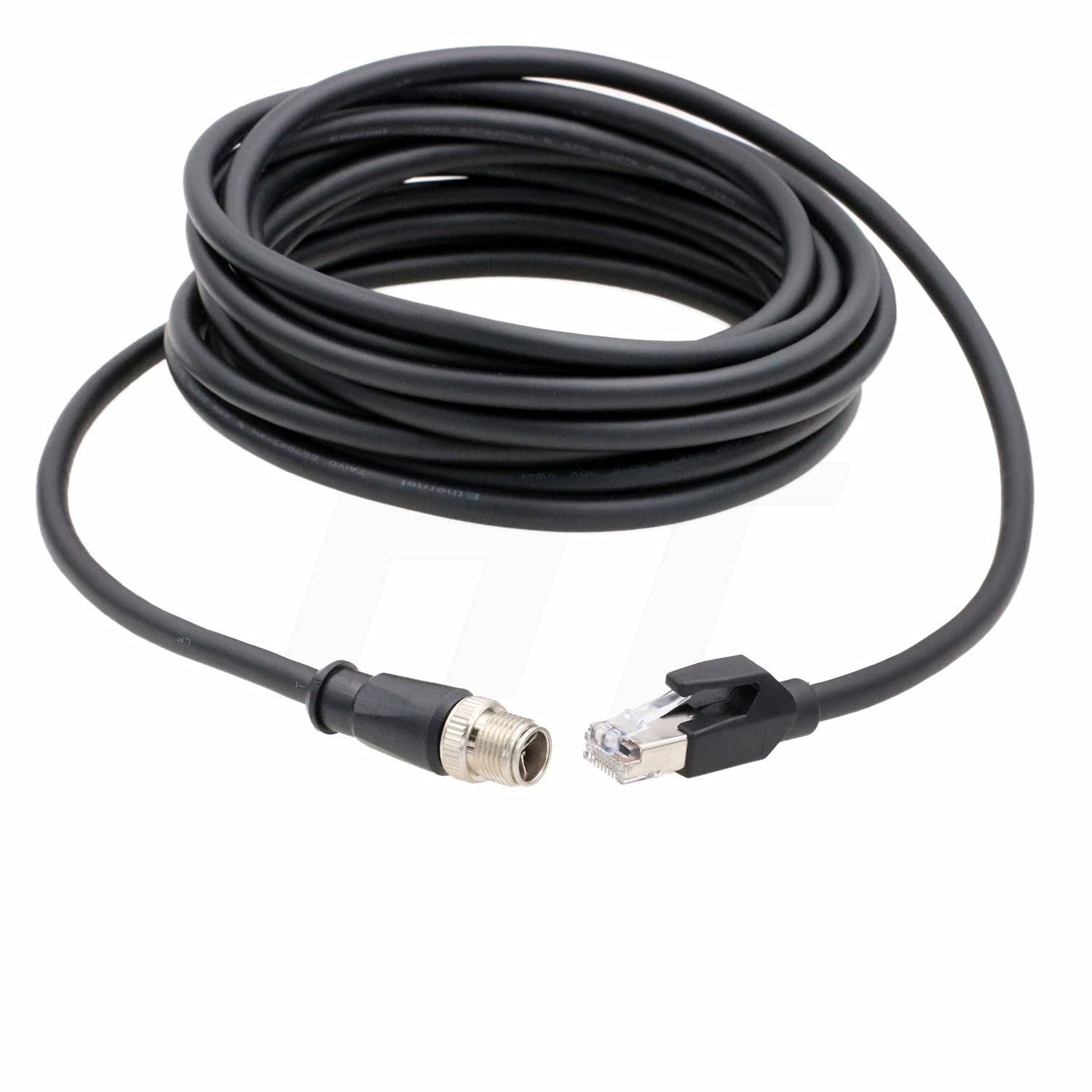 Ethernet M12 8 Pin X-Code to RJ45 Cable for Cognex Data Man Reader Baumer Bas...