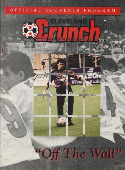 Cleveland Crunch Official Souvenir Program Program Cover On 12x8in Metal Sign
