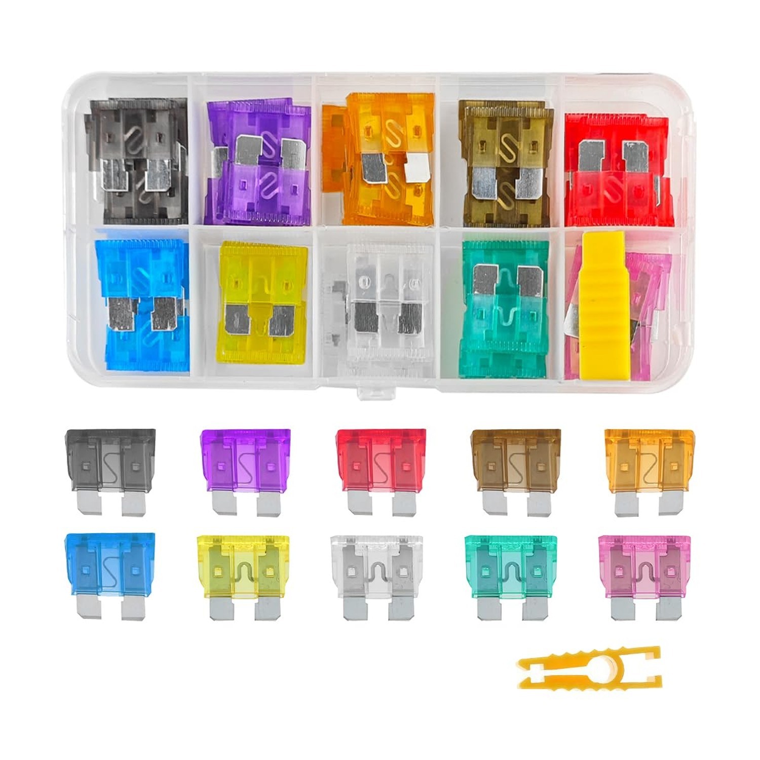 Mandark 51PCS Car Fuses Assortment Kit, Mixed Vehicle Blade Fuses - Standard ...