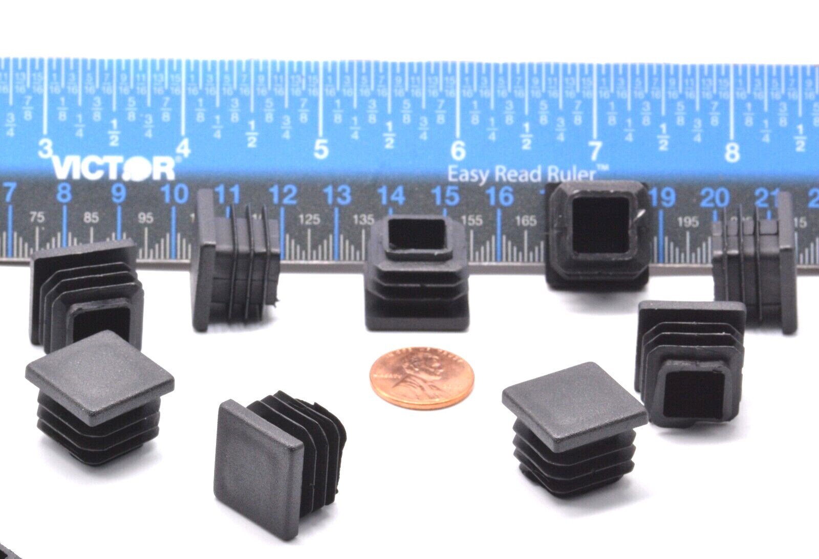 3/4" Inch Square Tube End Plug 3/4" Chair Glide Blanking Insert Plug Black