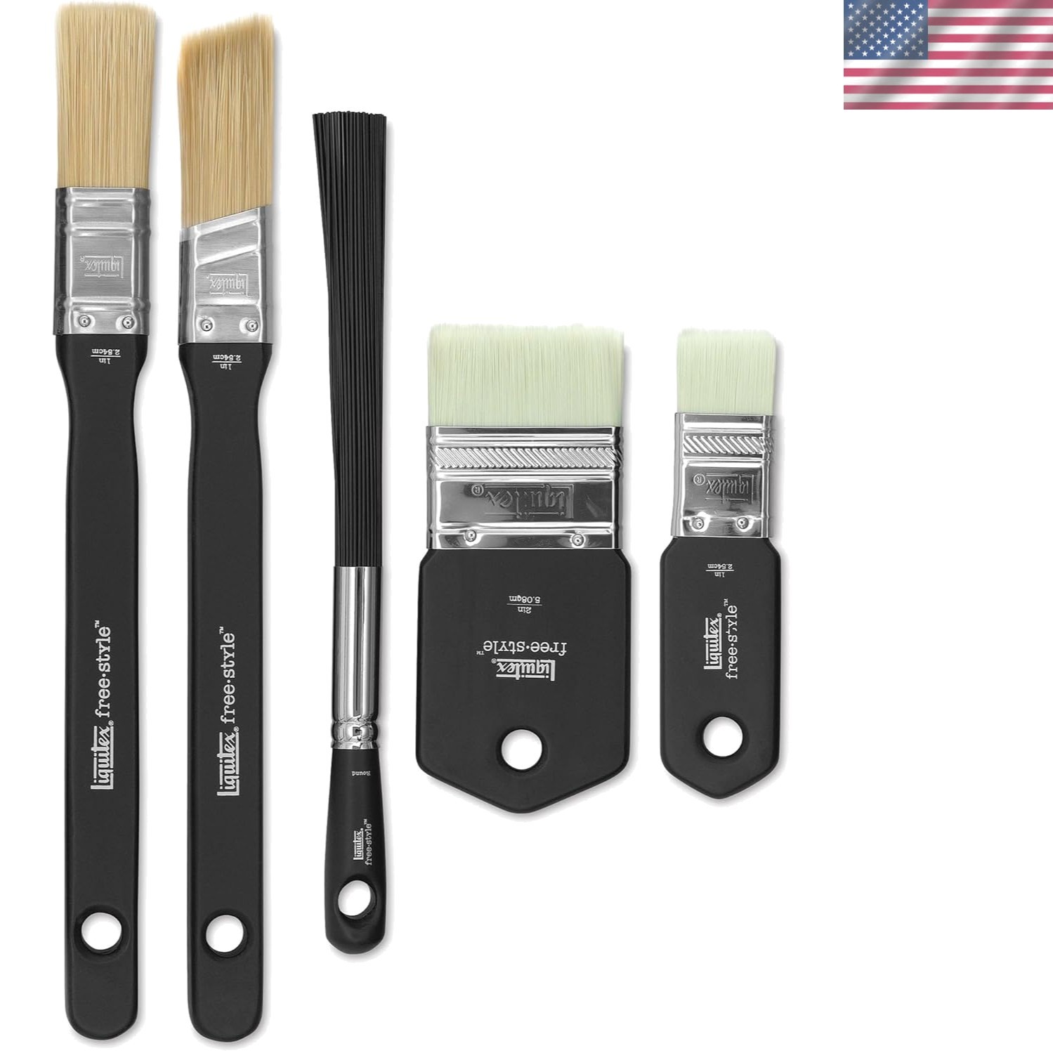 Professional Freestyle 5-Piece Large Scale Brush Set for Acrylic Masterpieces