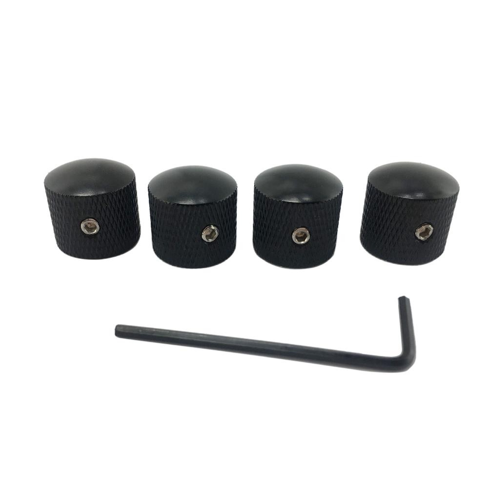 4Pcs Black Metal Dome Tone Volume Control Knob For Electric Guitar Bass Parts E