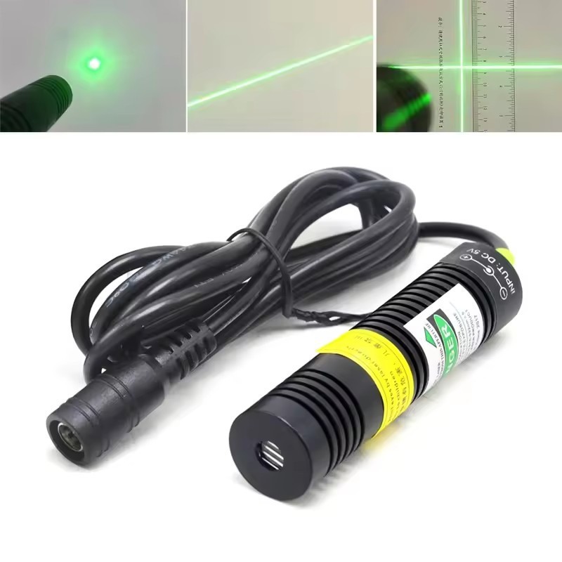 532nm 10/50/100mW Dot Line Cross Green Laser Module Cutting PositioningAlignment