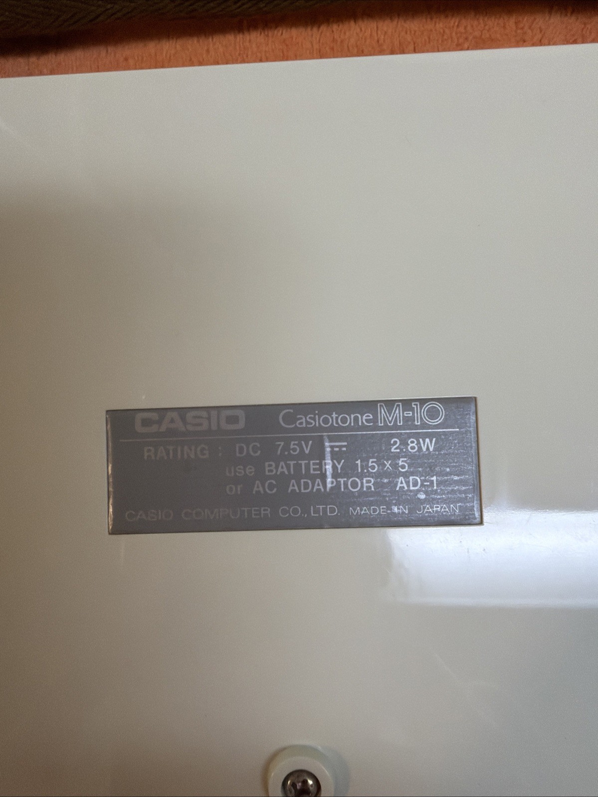 1981 Vintage Casio Casiotone M-10 Mini Electronic Keyboard Tested