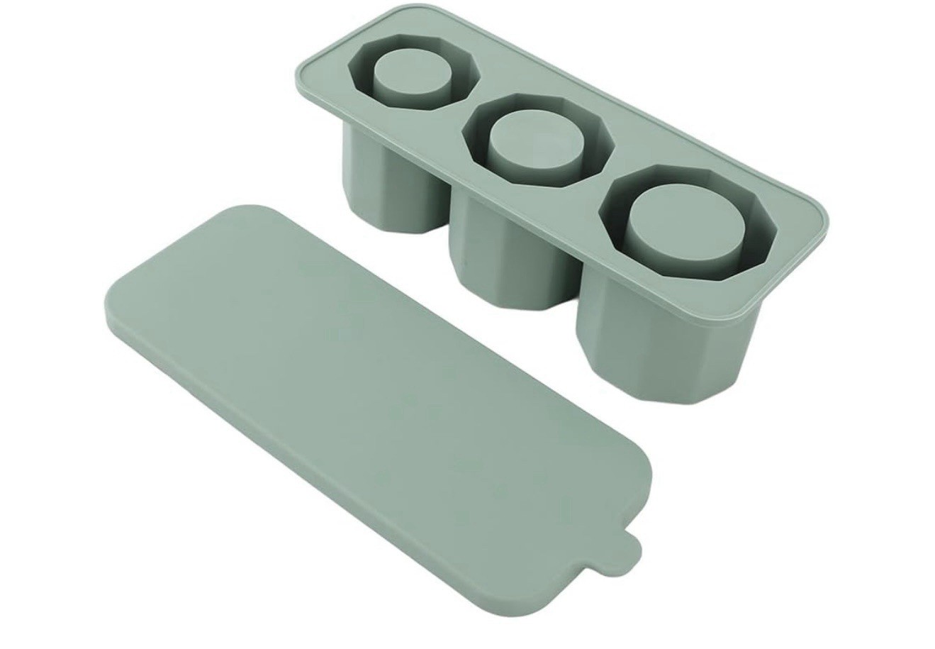 Silicone Ice Cube Tray/Whiskey Ice-Cube Maker 3 Hollow Cylinder (T-44)