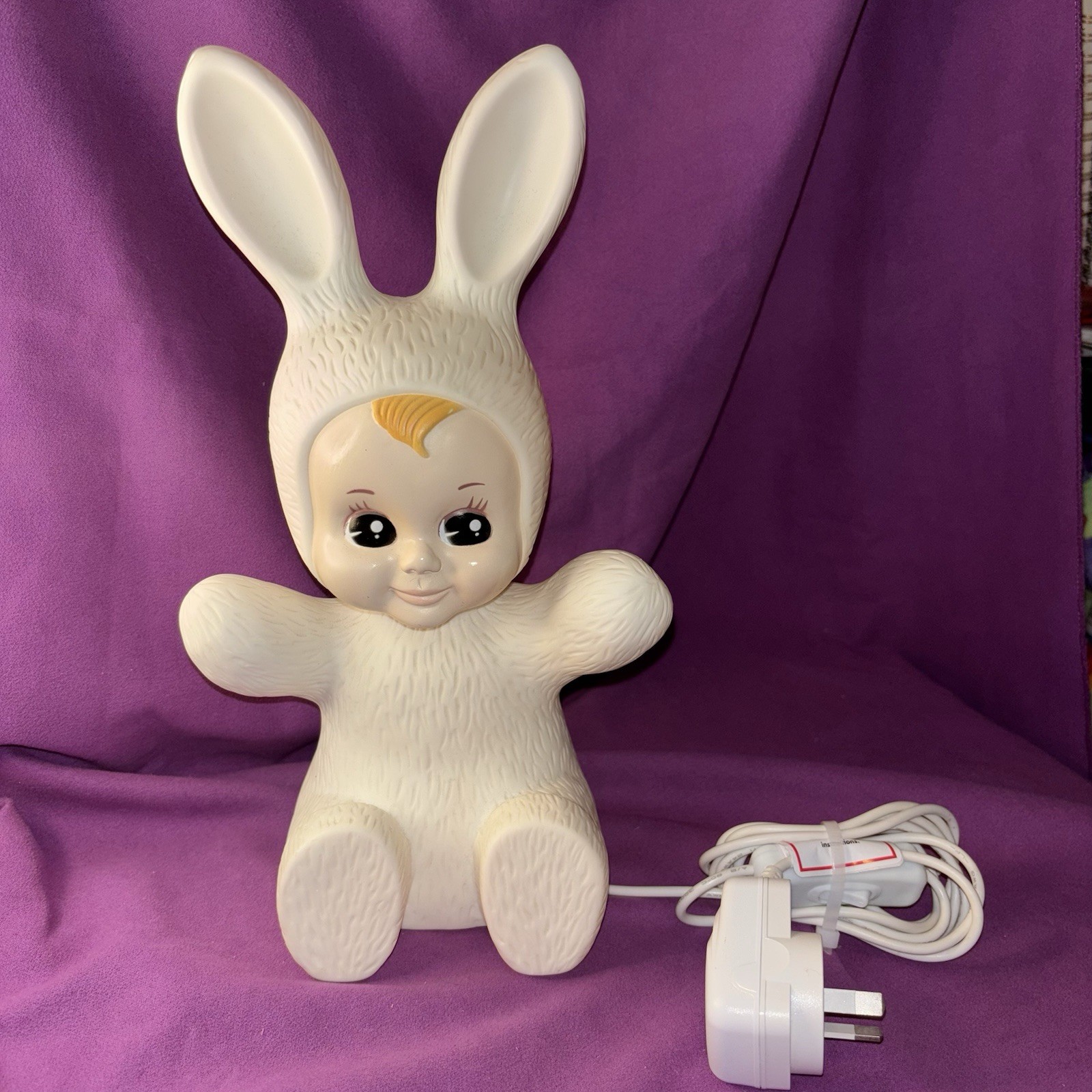 Goodnight Light White Bunny Baby Rabbit LED Lamp Lapin & Me Night Light
