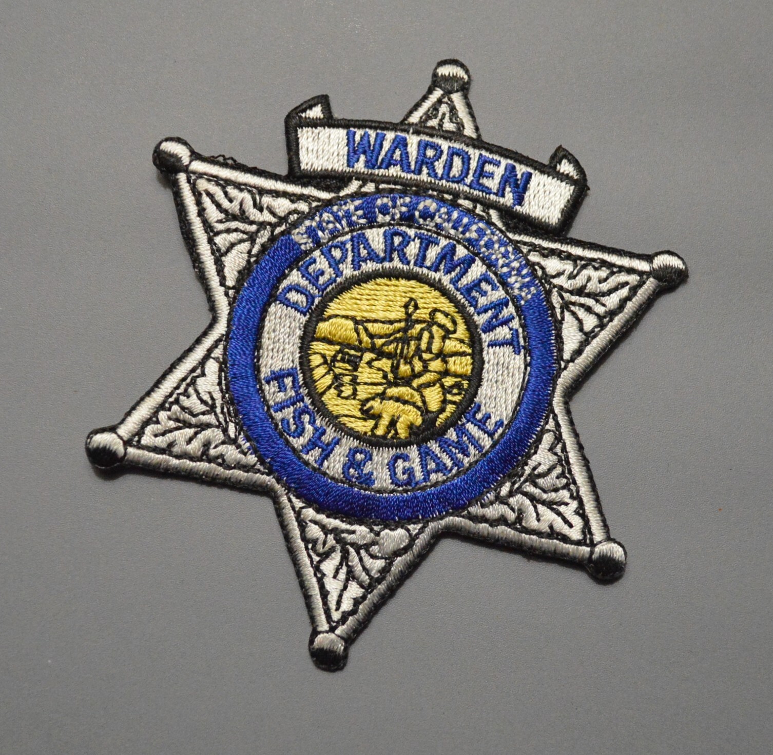 California Dept. of Fish & Game Warden Patch #4  ++ Mint CA