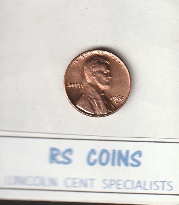 1968S  &  1972S    2 LINCOLN CENTS ~ CHOICE/GEM UNCIRCULATED -RS COINS FREE SHIP