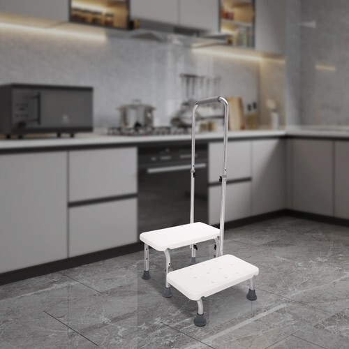 Heavy Duty 2 Steps Medical Foot Stool W/ Handle Freestanding Medical Foot Stool