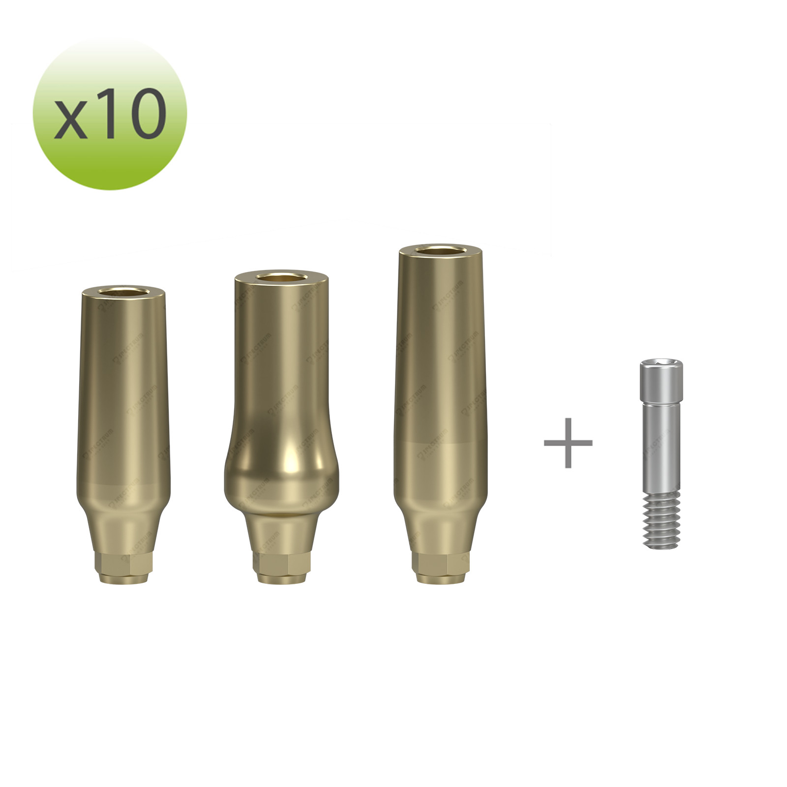 x 10 Straight Milling Cementable Abutment Hex, Non-Hex MegaGen AnyOne compatible