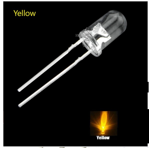 100pcs NEW F5 5mm YELLOW Round Superbright LED Light LED lamp C9