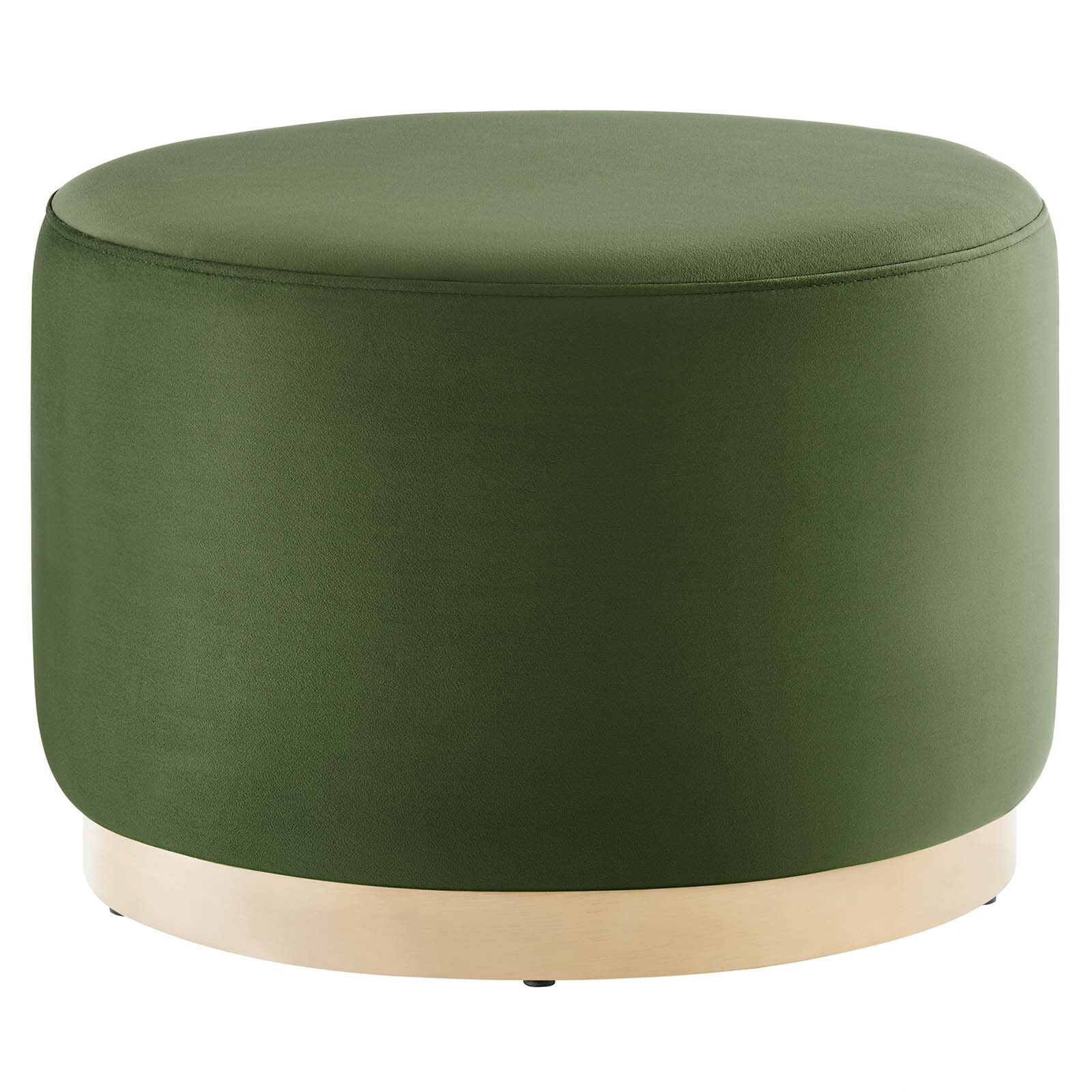 Modway Large 23" Round Performance Velvet Upholstered Ottoman