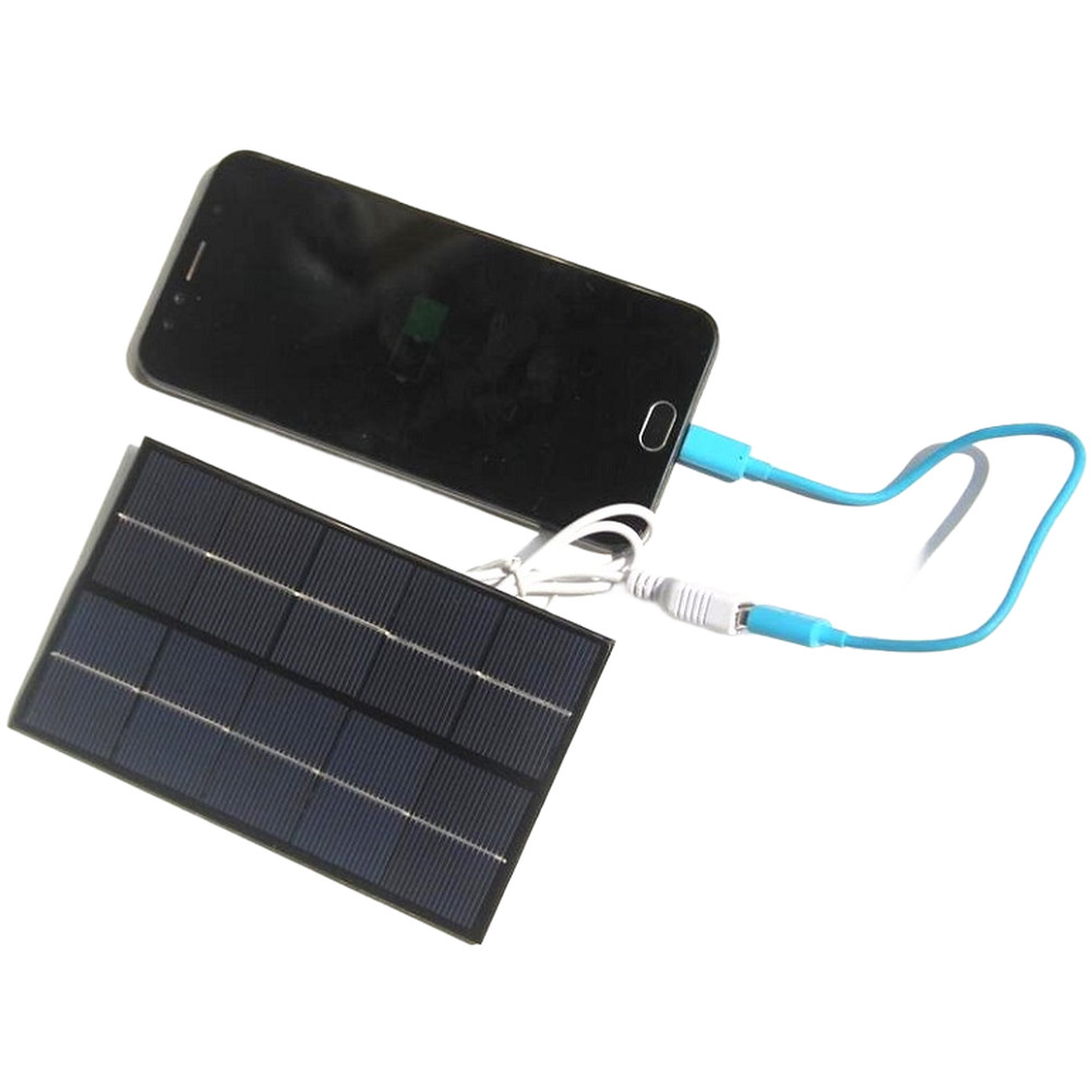 Compact 5V 2W Solar Panel with USB Interface 88x142mm for DIY Projects