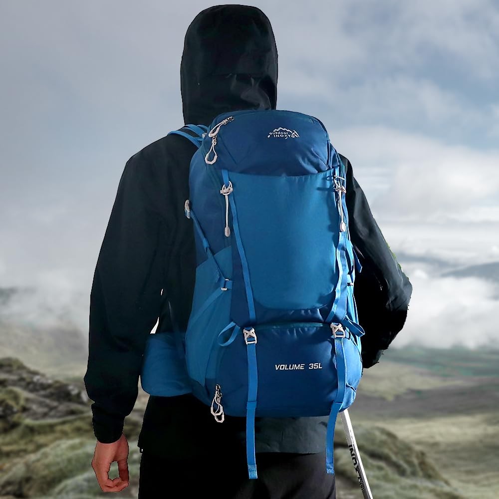 INOXTO 35L Hiking Backpack with 3Lwater bladder, Camping Backpack with Waterproo
