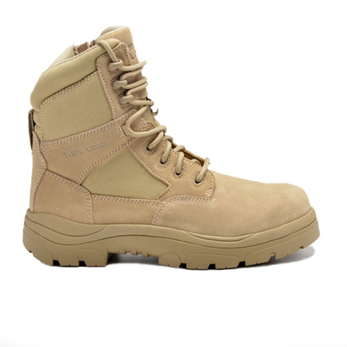 Wide Load 790SZN - 8inch Sand Soft Toe Zip / Lace Up Boot