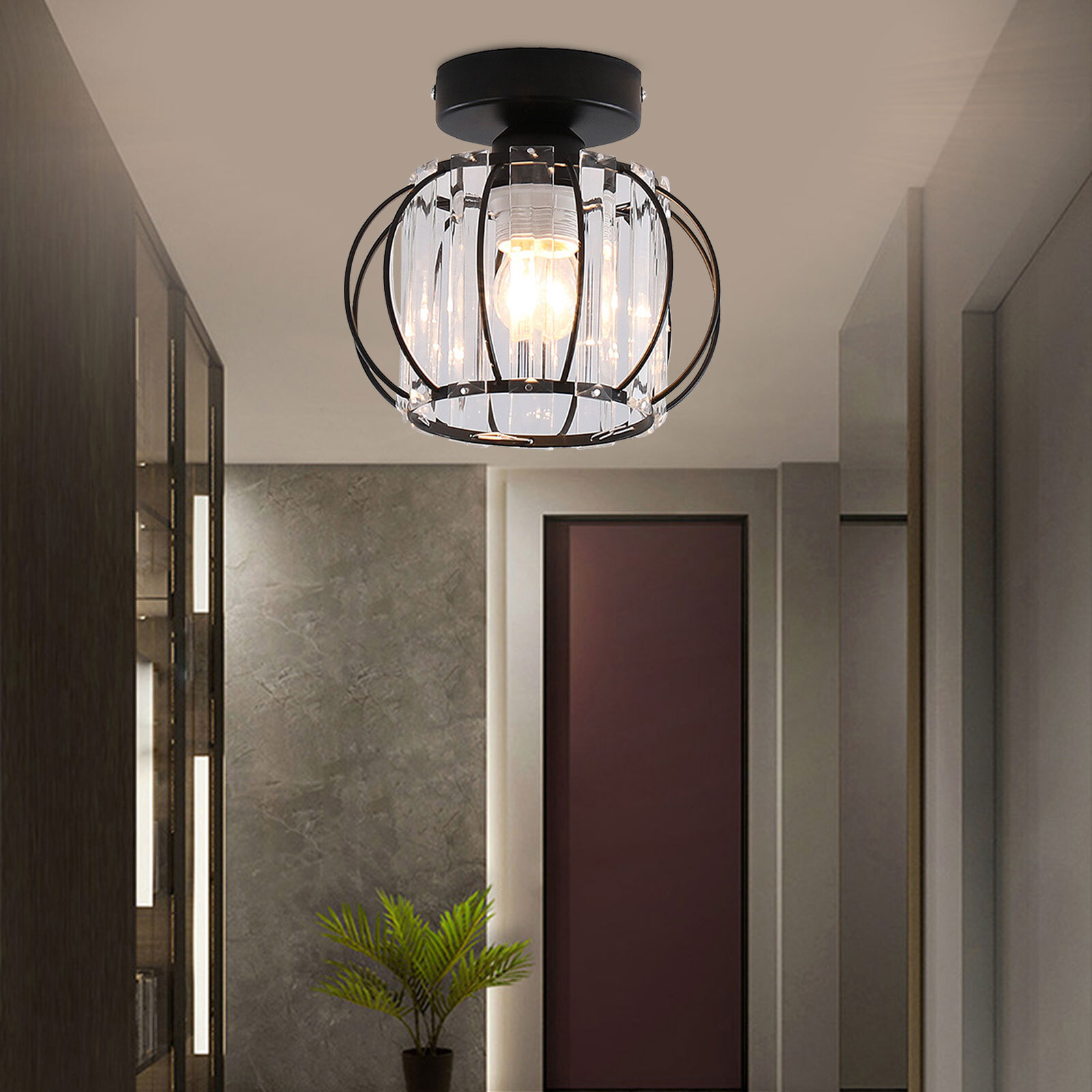 Recessed ceiling lamp, iron ceiling lamp, E27 socket, maximum power 20W
