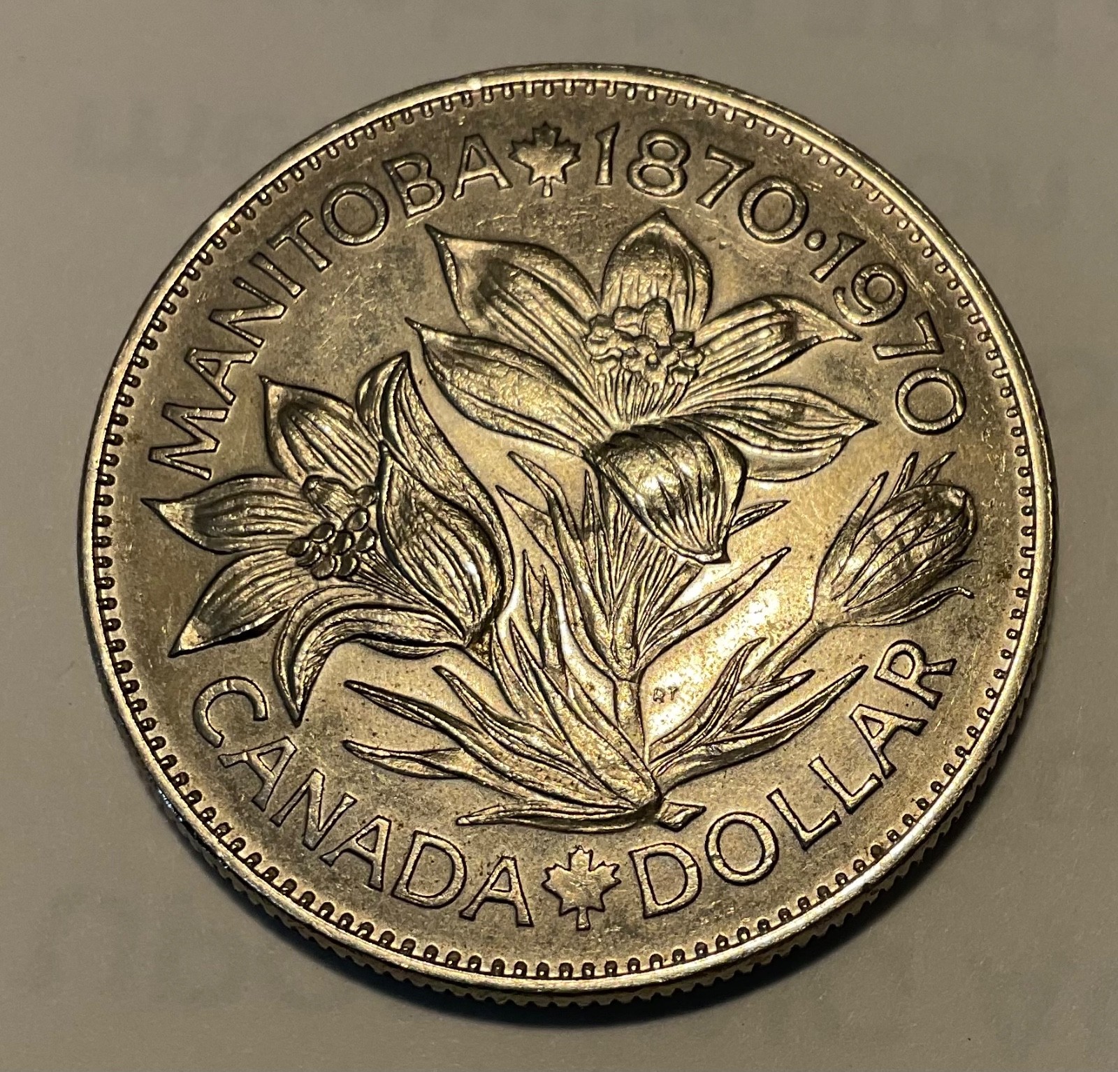 1870-1970 CANADA MANITOBA  NICKEL Dollar