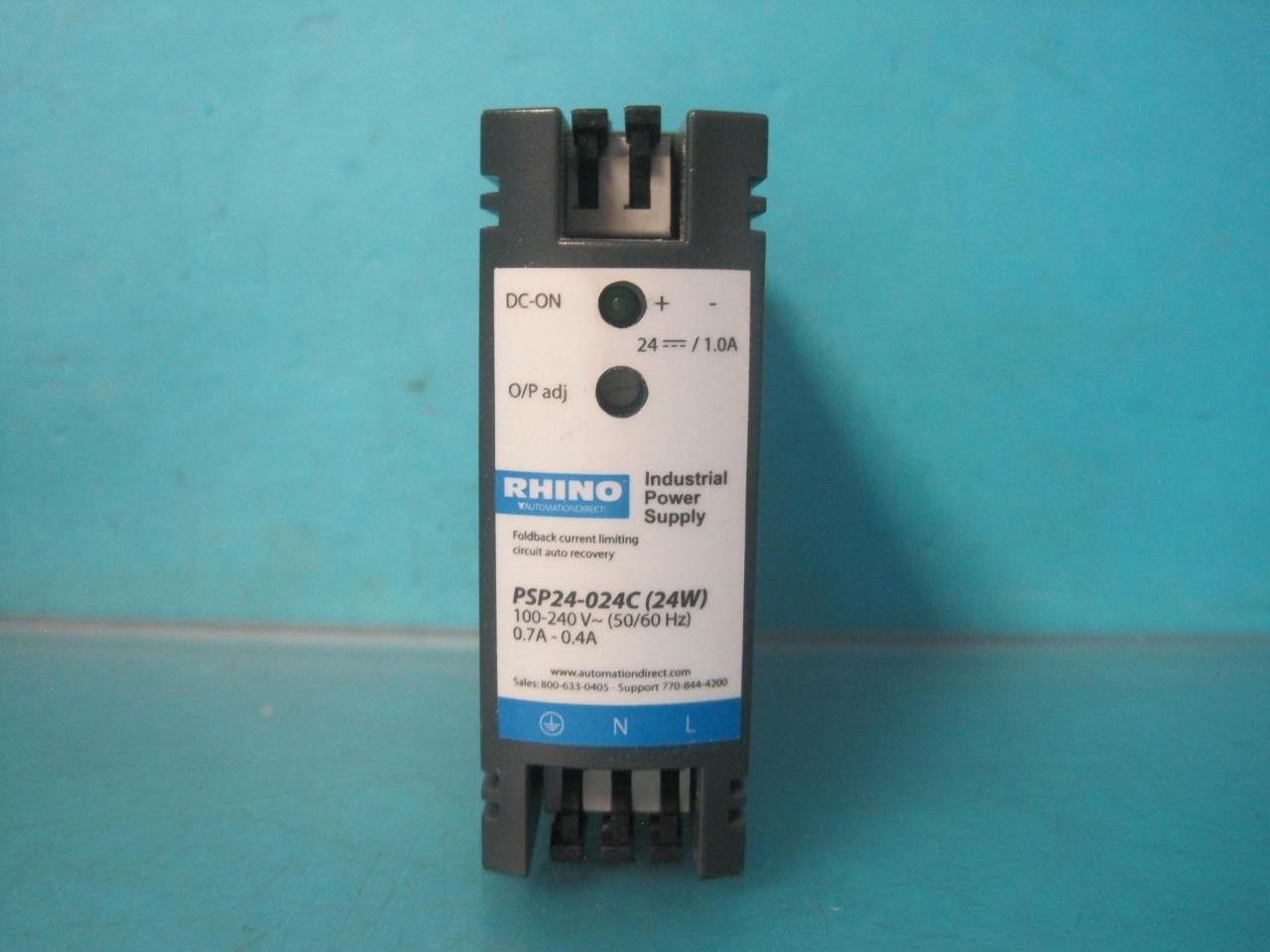 RHINO PSP24-024C INDUSTRIAL POWER SUPPLY 24W 100-240V .7A-.4A MINT CONDITION