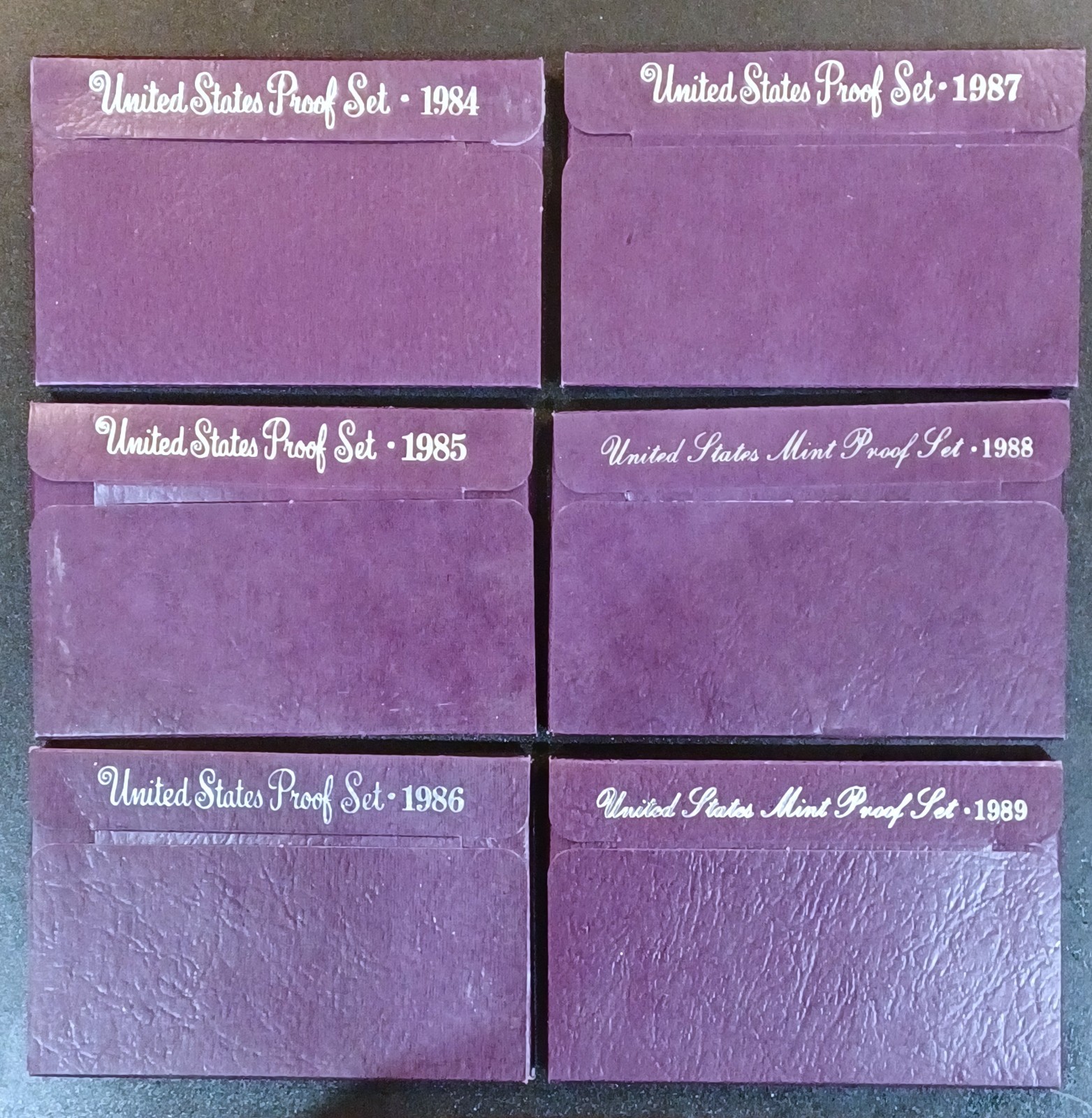 Lot of (6) Gem U.S. Proof Sets 1984-1989