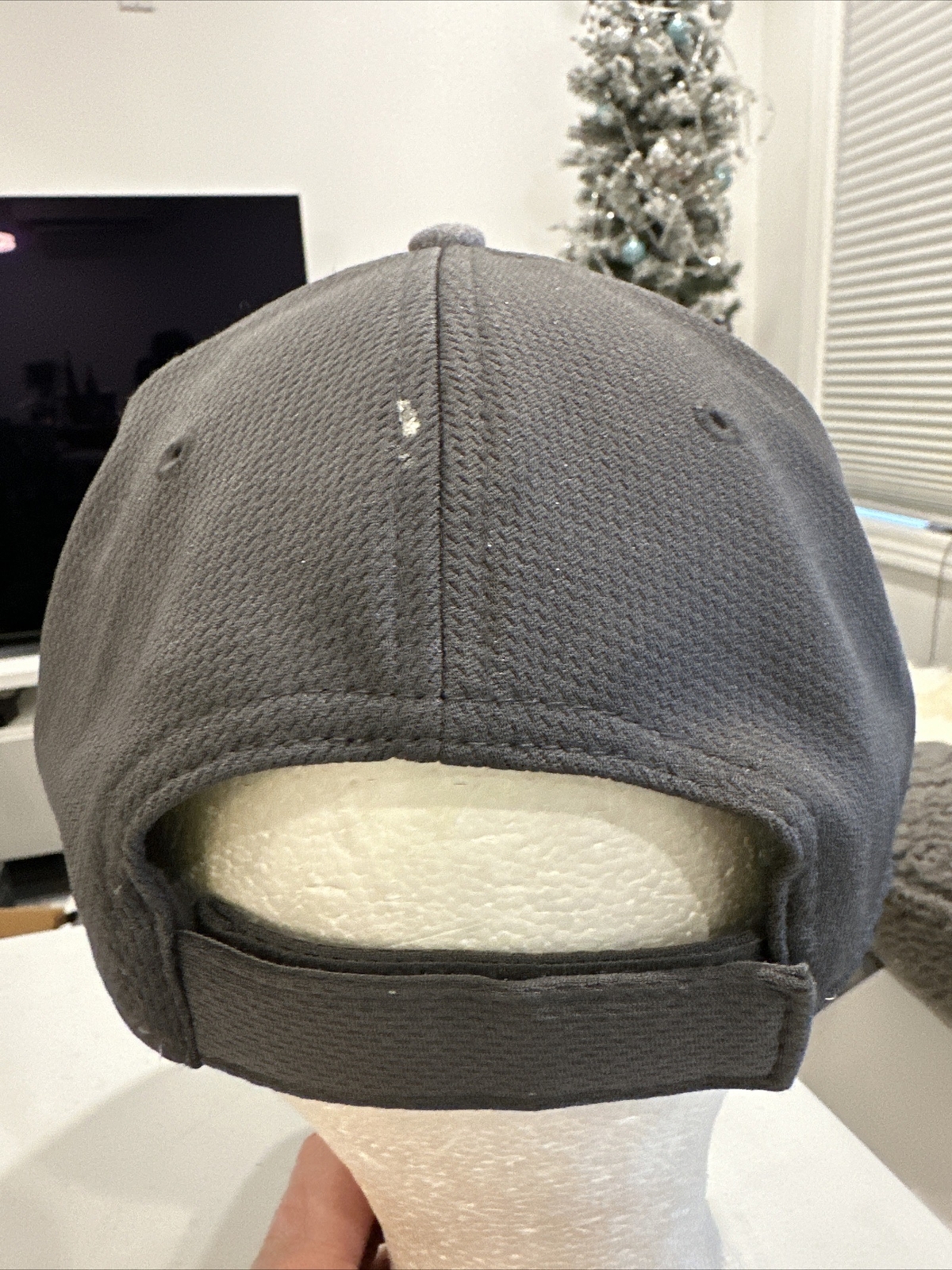 Battling Bees MHS Gray Heather bill front Dark gray back Hook Loop