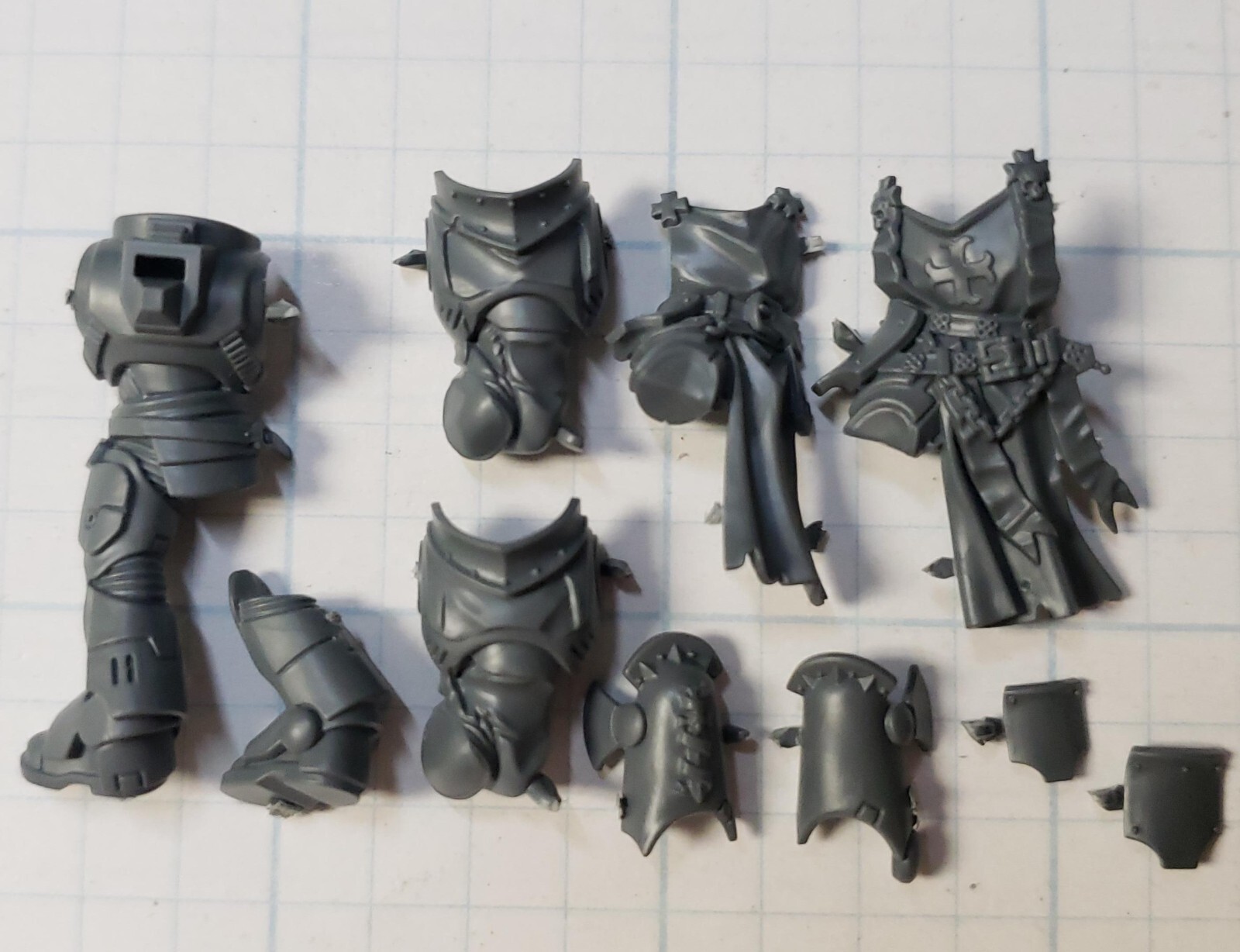 Warhammer 40k Black Templar Bits Sword Brethren Castellan Torso & Legs Set
