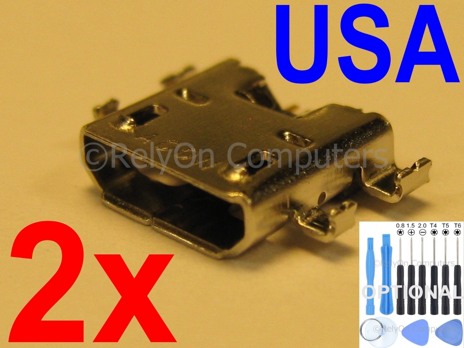 2x Micro USB Charging Port Sync For Asus Google Nexus 7 1st 2nd Gen 2012 2013