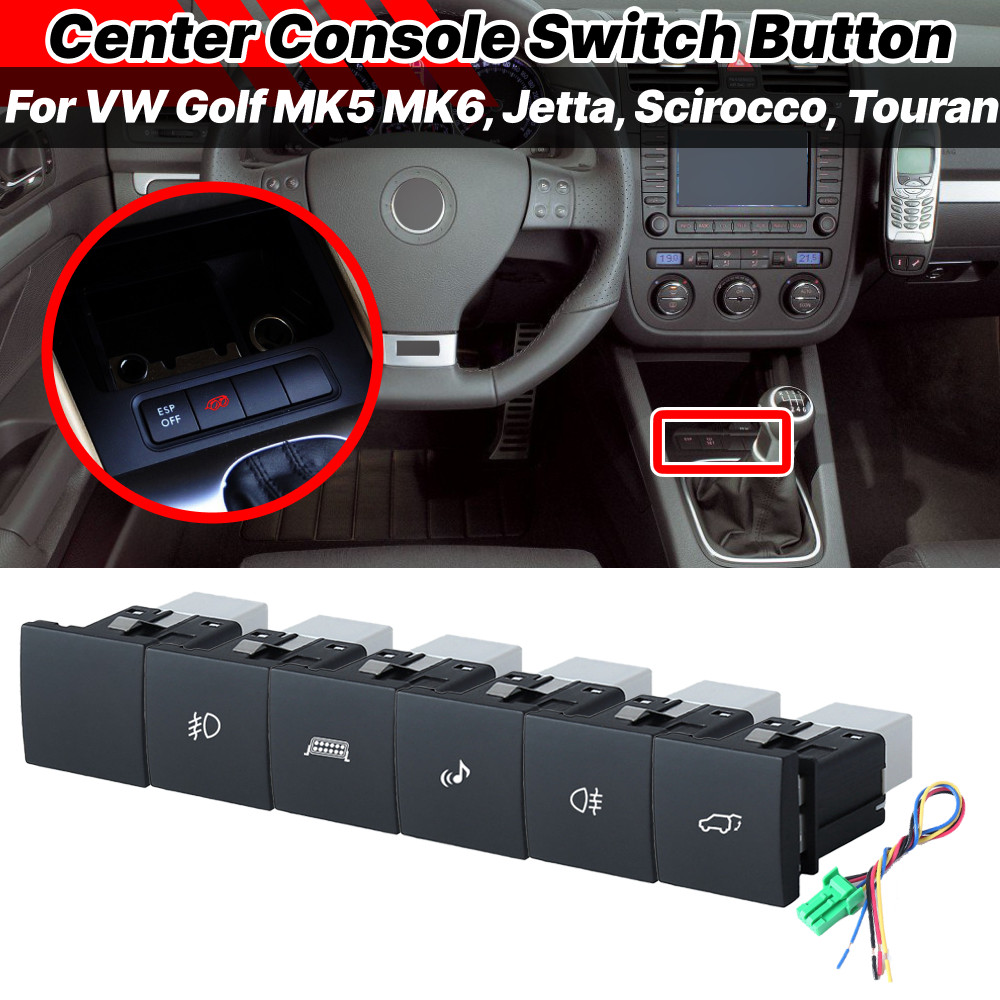 1x Gear Box Center Console Switch Button For Golf Jetta Scirocco Touran MK5 MK6