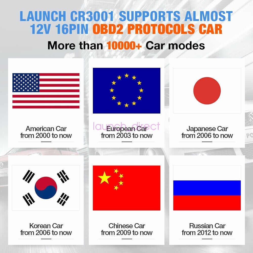 LAUNCH CR3001 OBD2 Scanner Code Reader Check Engine Light Auto Diagnostic Tool**